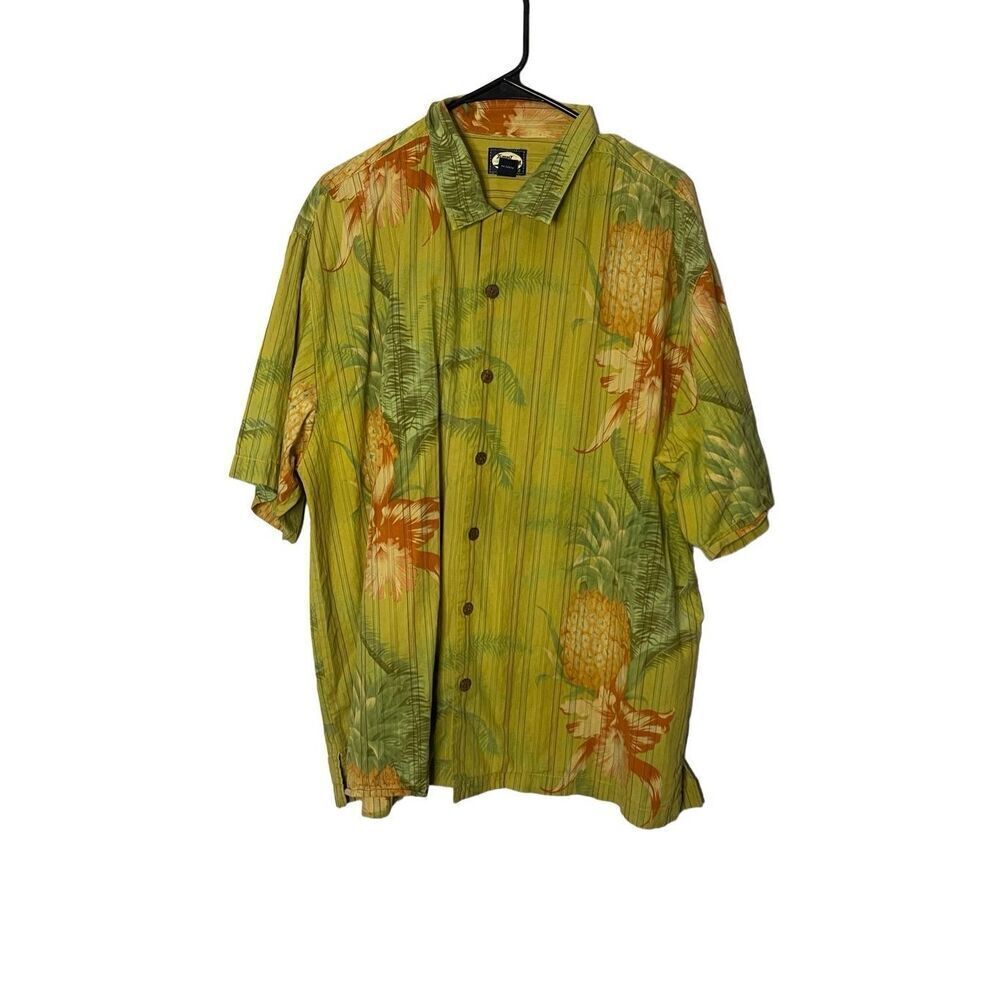 Tommy Bahama Cotton Hawaiian Men's Button Front Short Sleeve Shirt Size XL